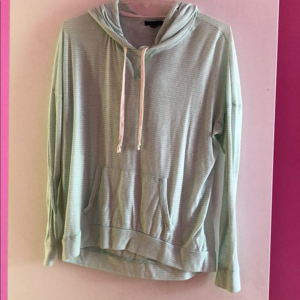 Green striped sweater